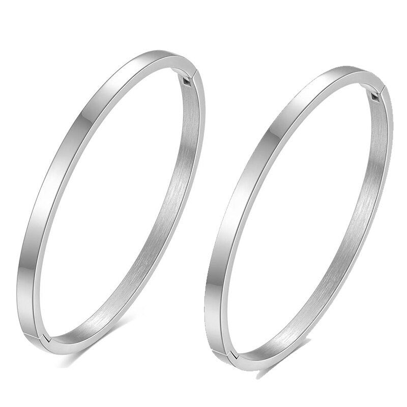 VQYSKO 4mm Stainless Steel Bangles