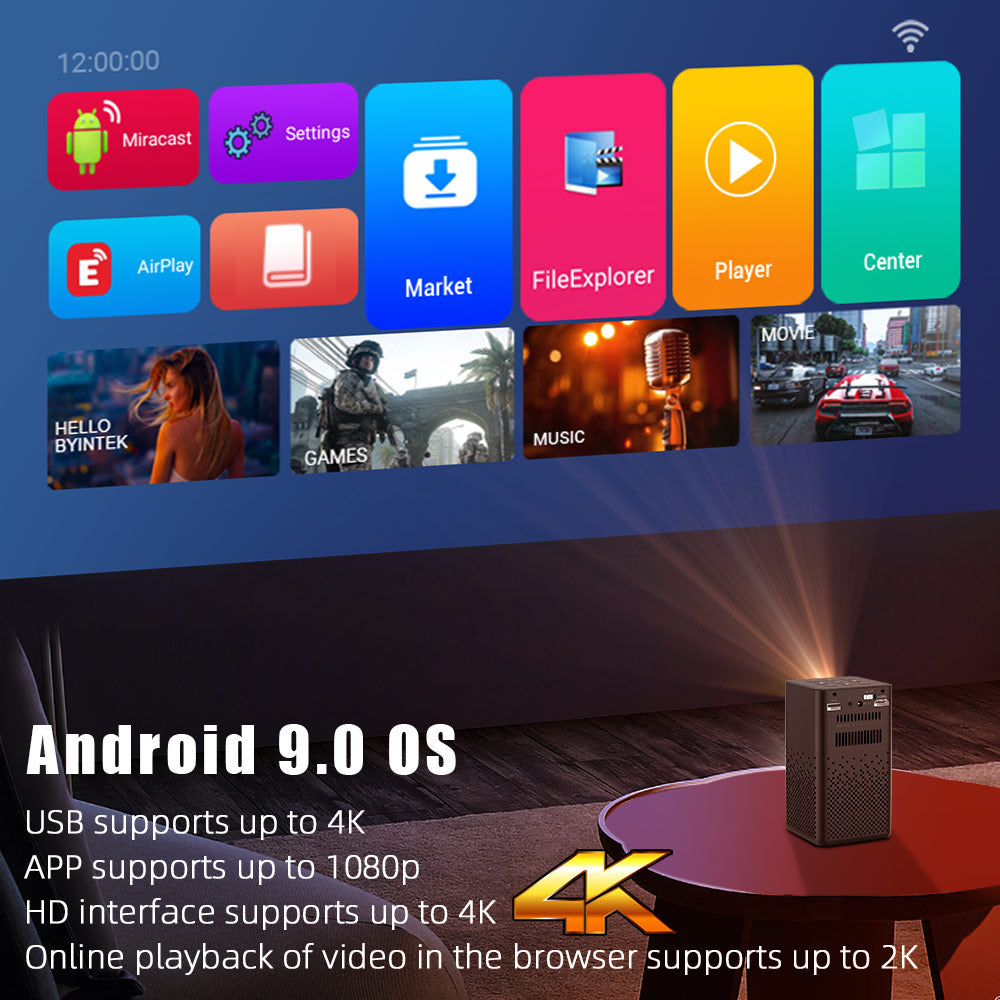 BYINTEK 3D 4K Projector
