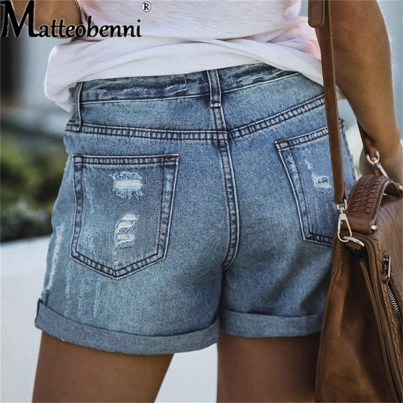 Loose Denim Shorts