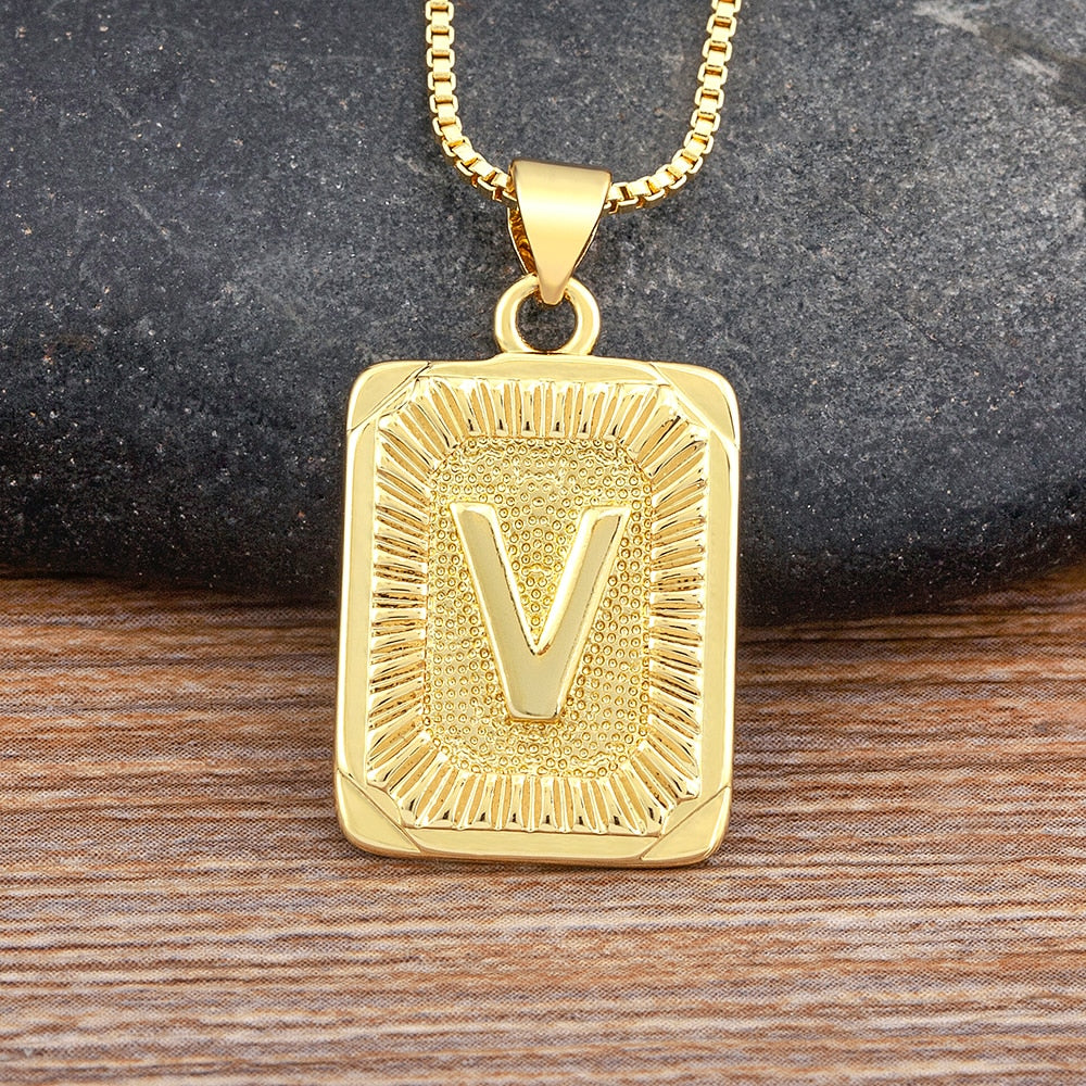 A-Z Gold Plated Letter Pendant