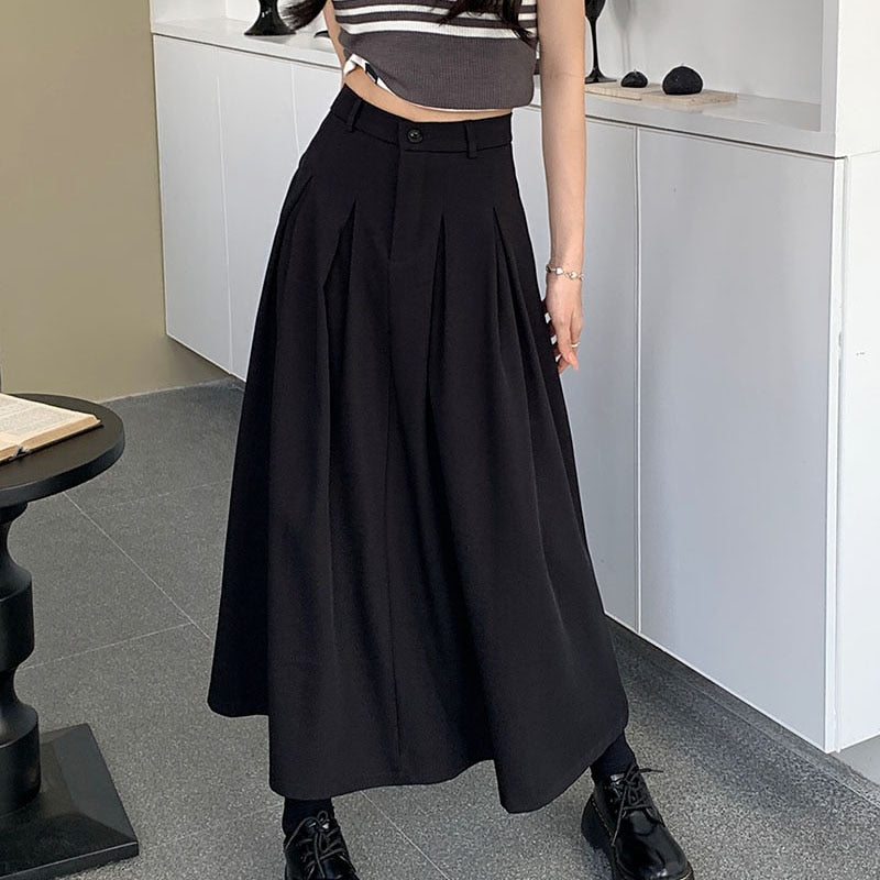Elegant Long Black Skirt