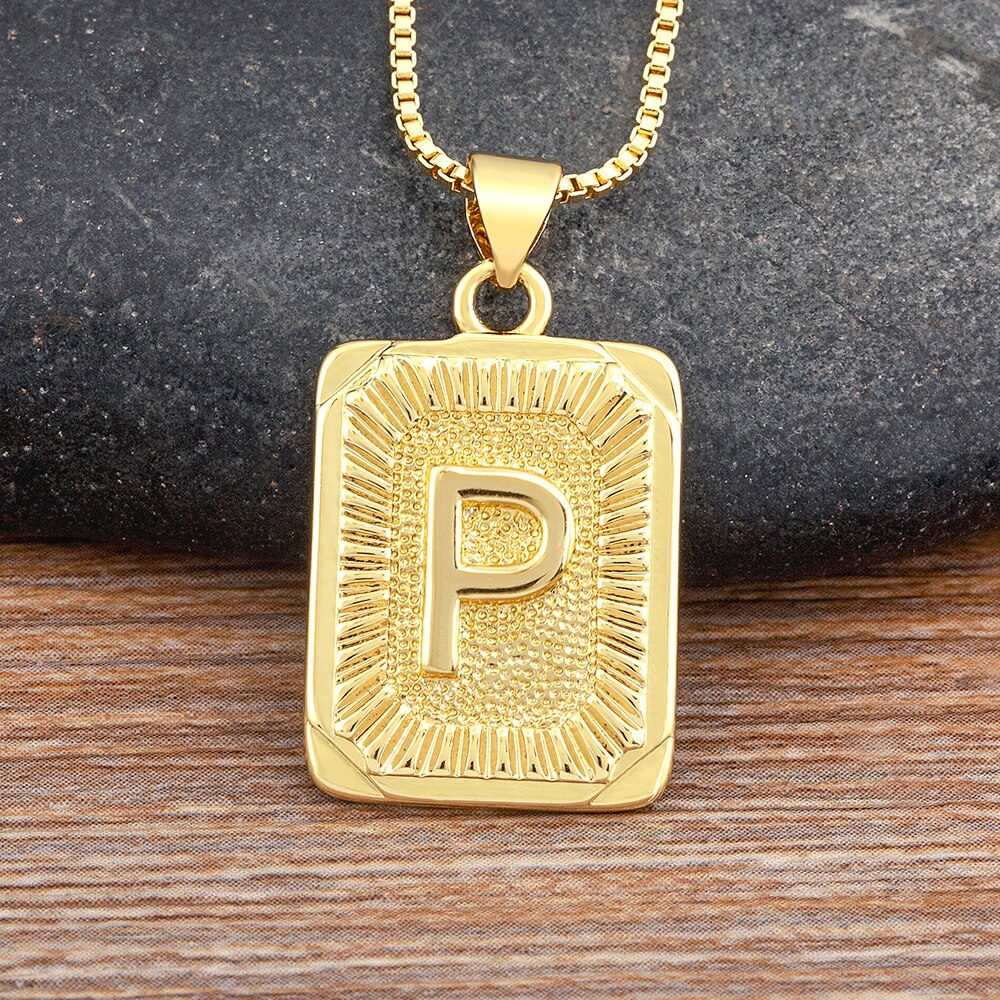 A-Z Gold Plated Letter Pendant