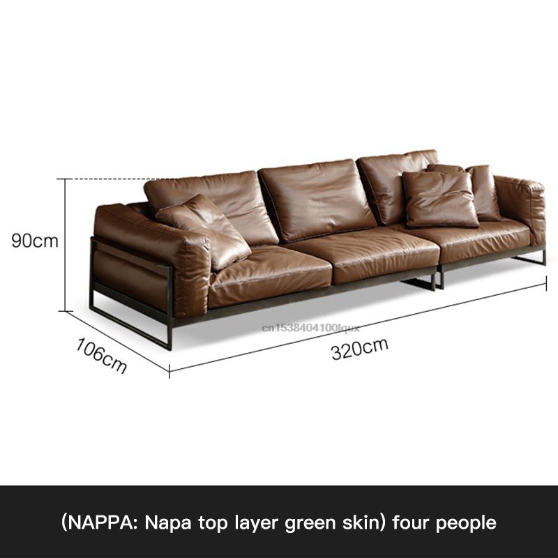 MAVISUN Italian Style Leather Couch