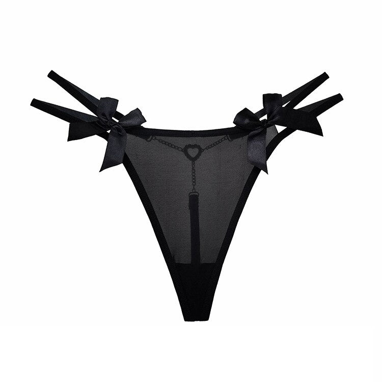 Solid Chain V Panties