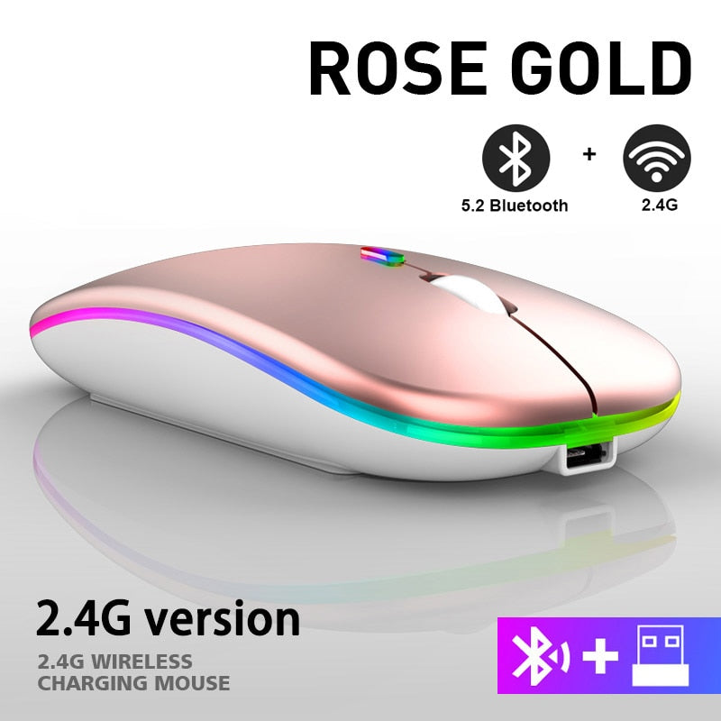 2.4G Metal Grey Wireless Mouse