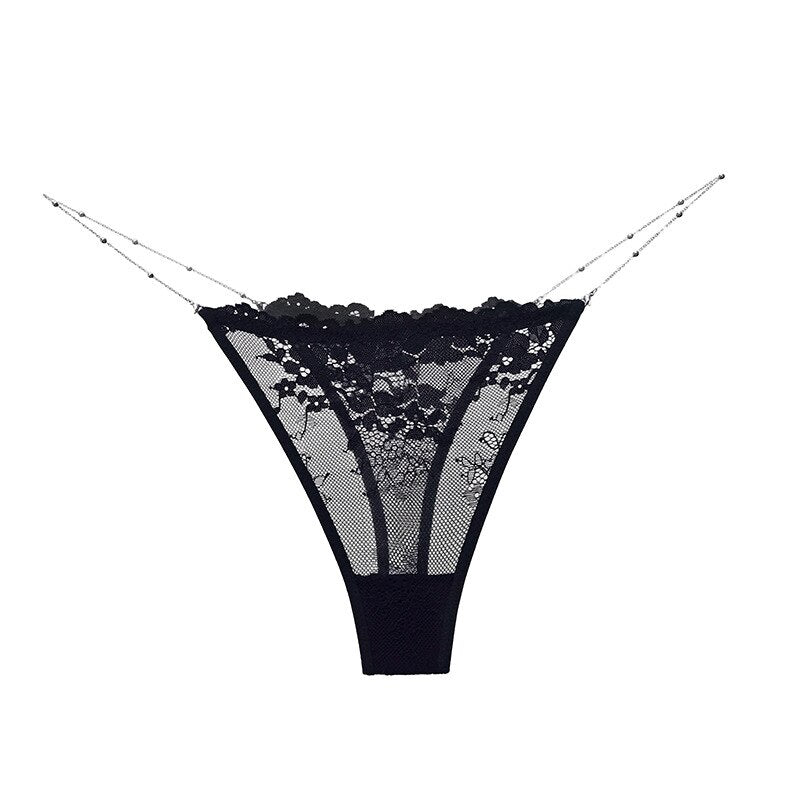 Solid Chain V Panties