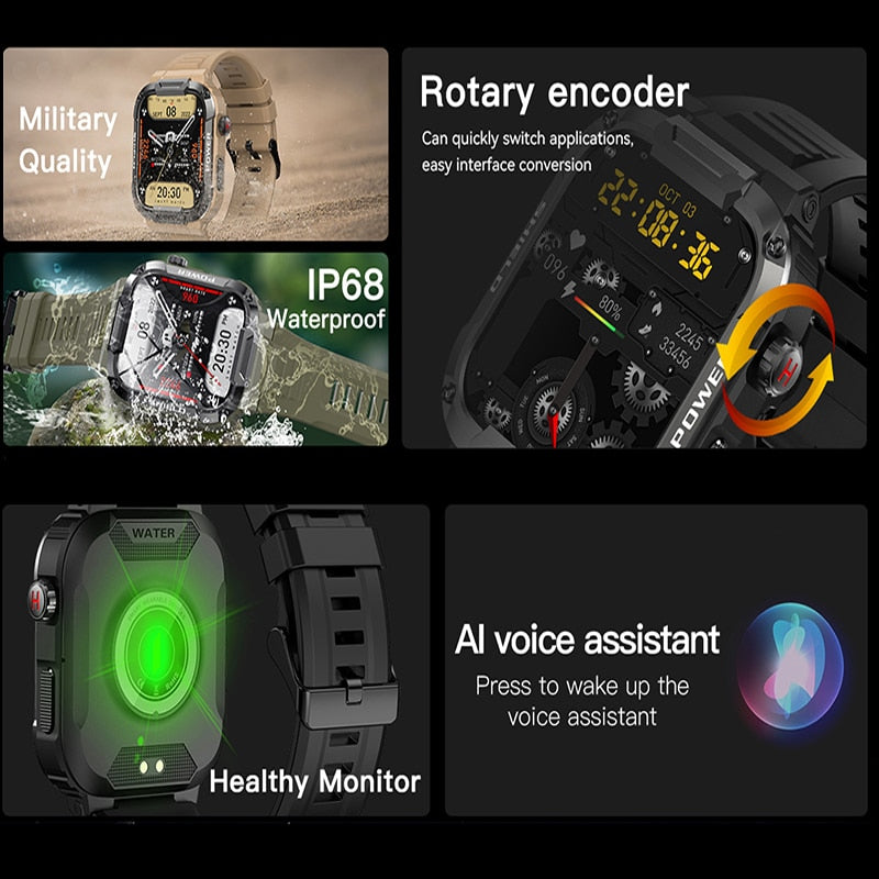 LIGE Smart Military Watch