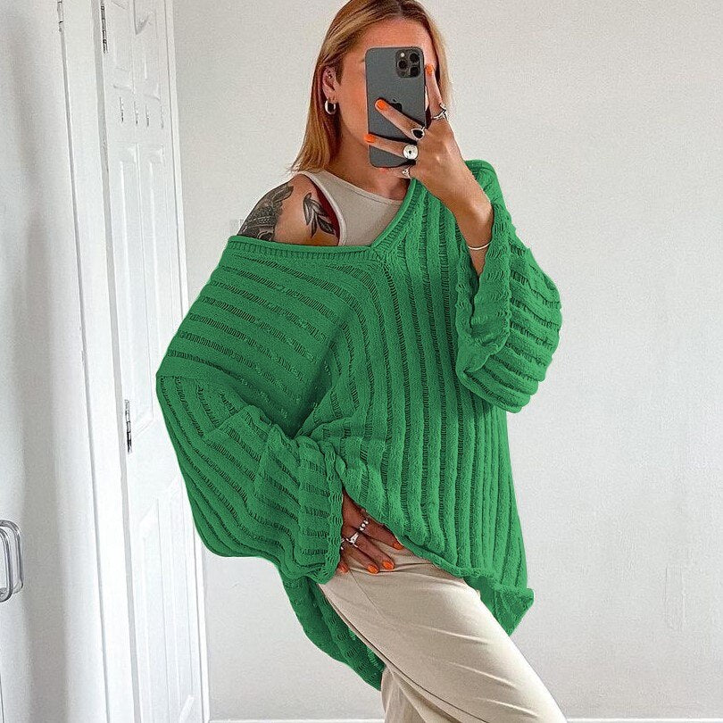 V-Neck Oversized Sweater