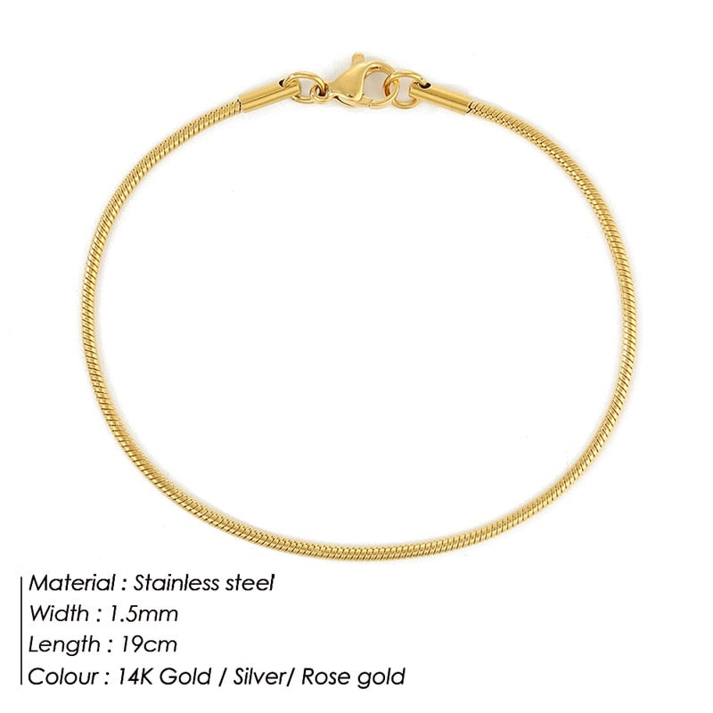e-Manco Stainless Steel Snake Chain