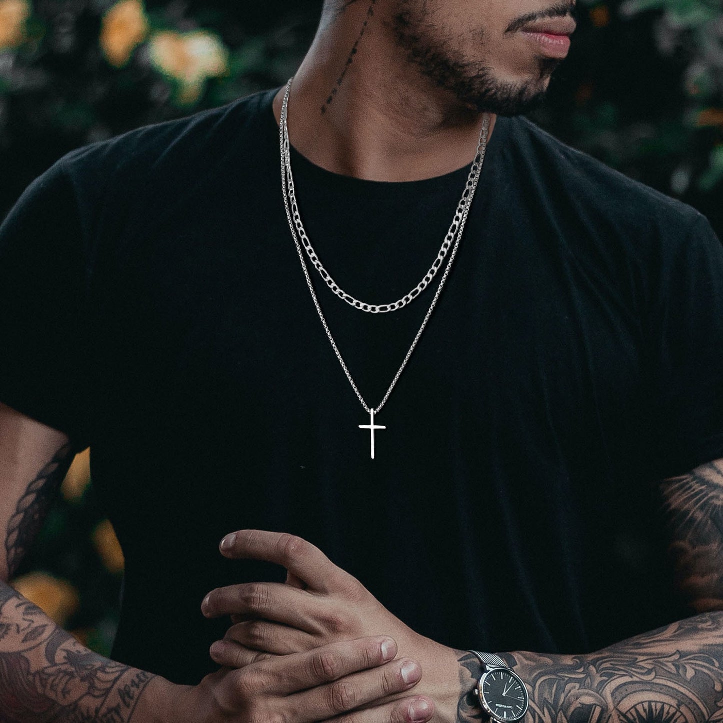 VNOX Layered Cross Pendant