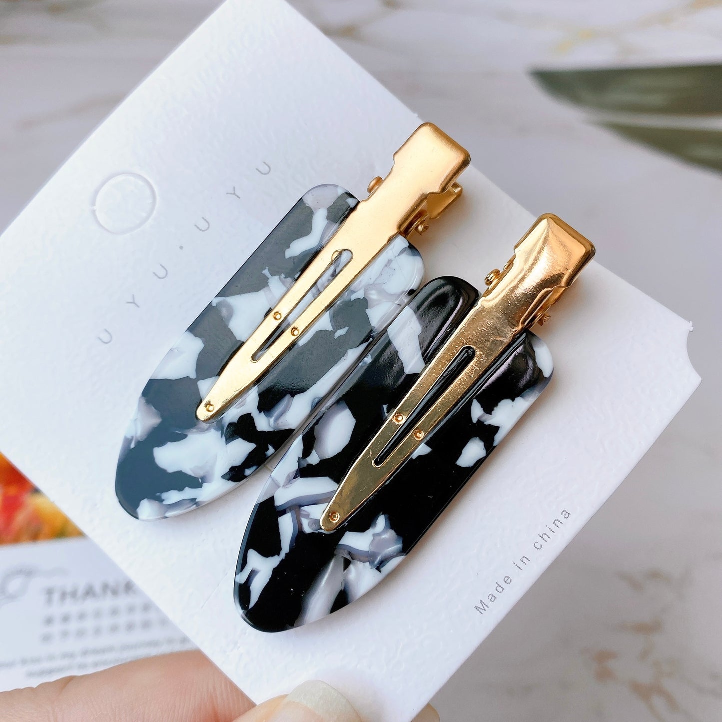 4 Pcs Simple Leopard Hair Clip