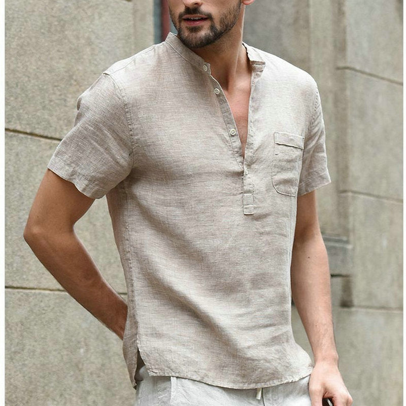 RS V Neck Linen Shirt