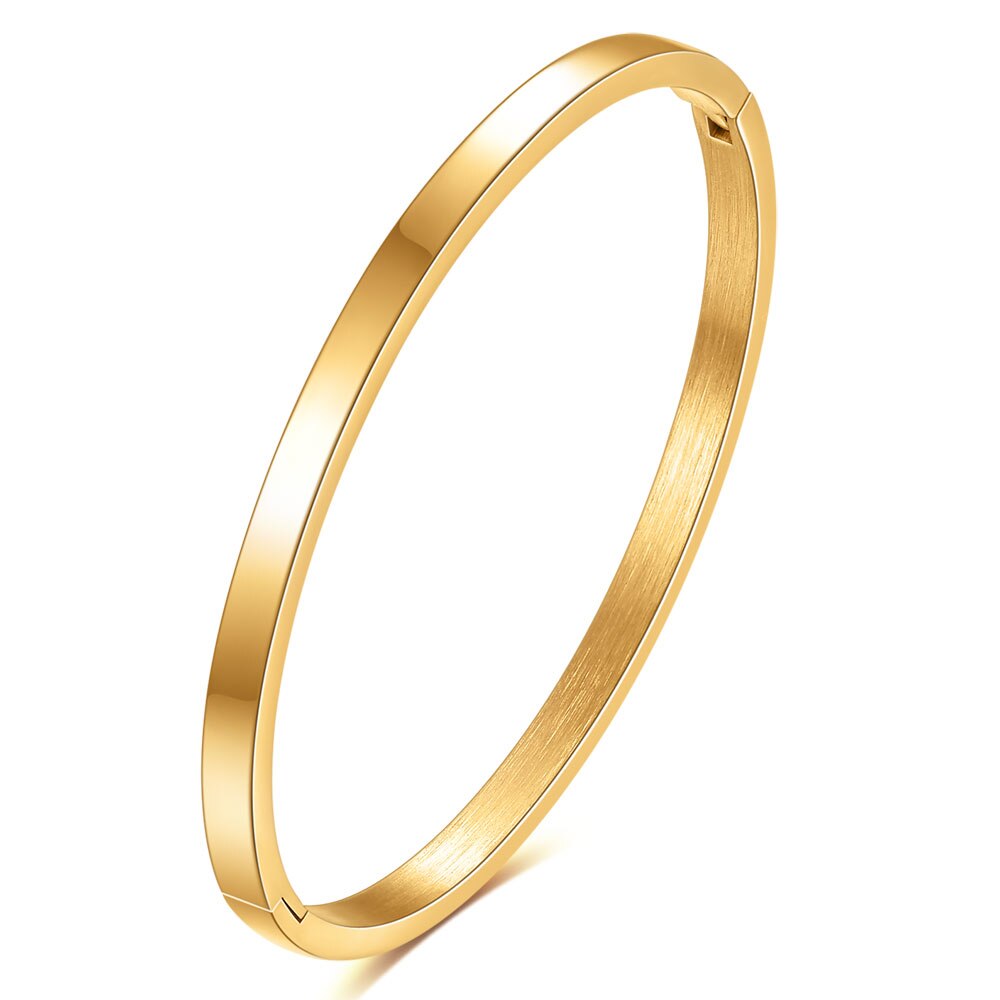 VQYSKO 4mm Stainless Steel Bangles
