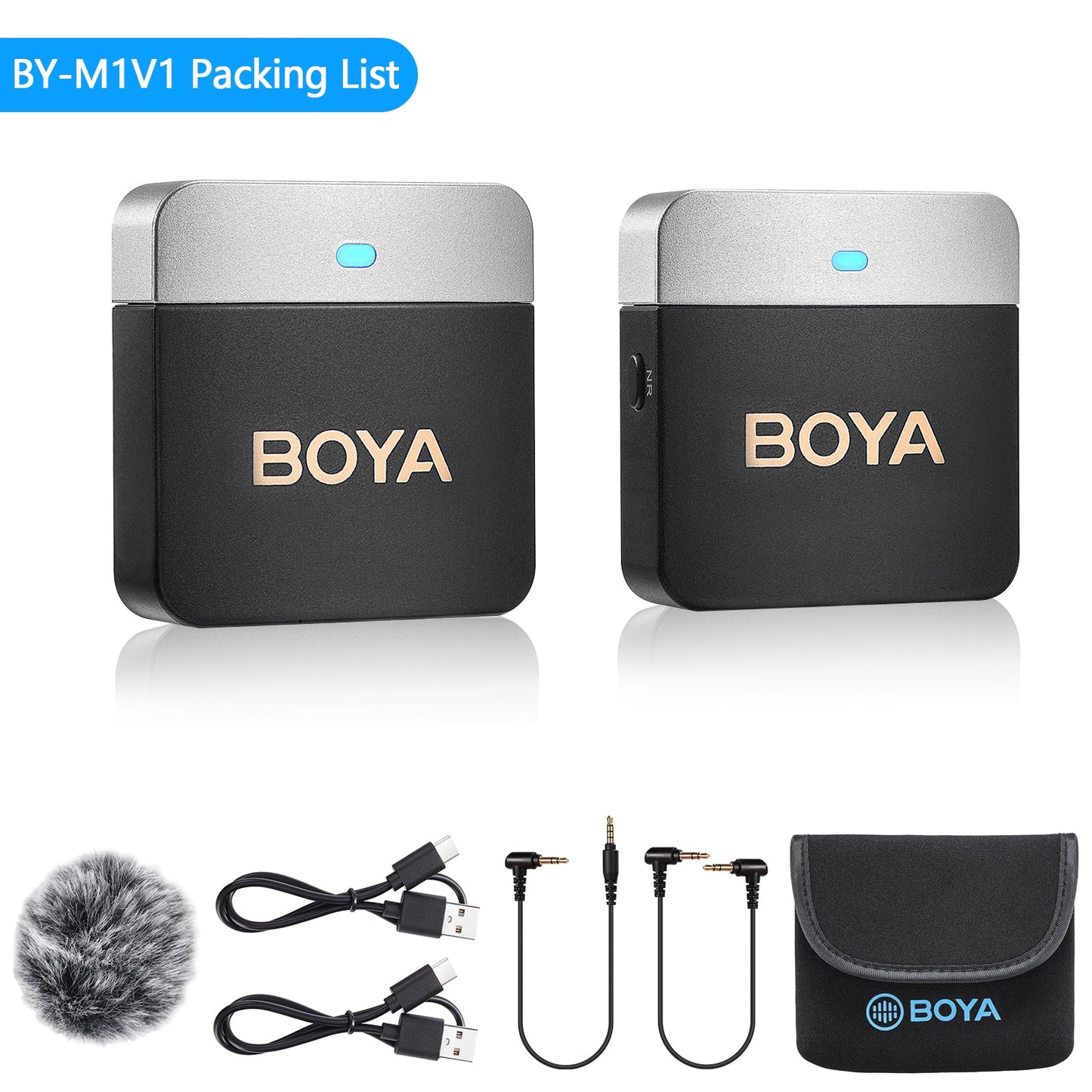 BOYA BY-M1V Lapel Condenser Microphone for iPhone