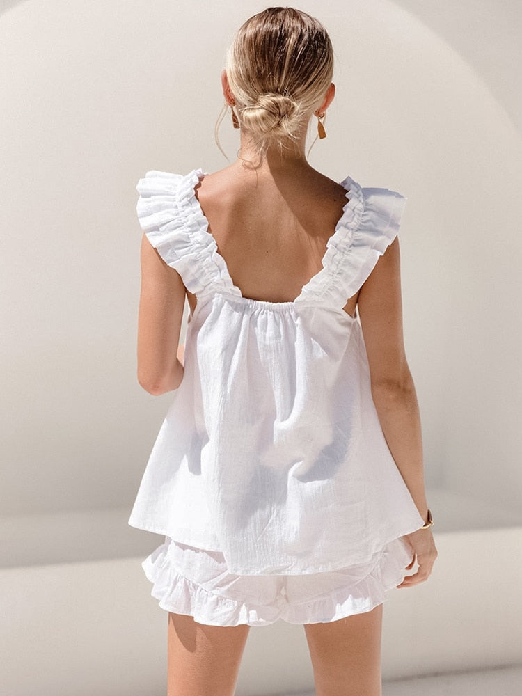 Ruched Sleepwear Set