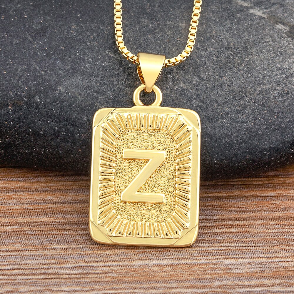 A-Z Gold Plated Letter Pendant