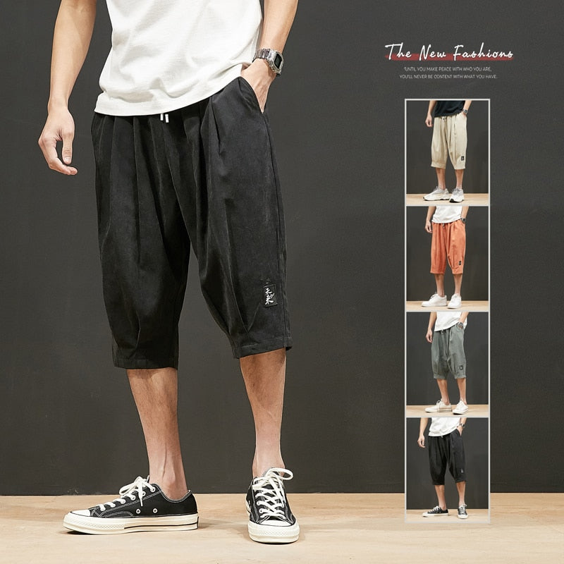 Loose Knee-Length Shorts
