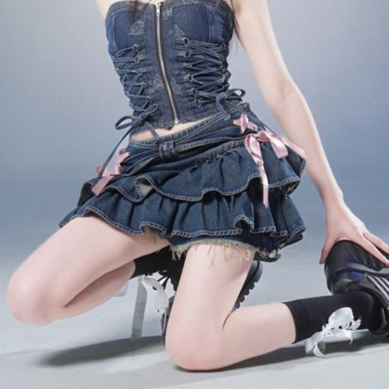 DEEPTOWN Japanese Denim Skirt