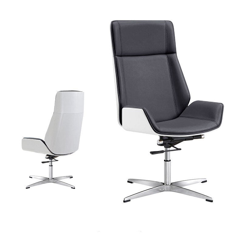High-Back Bentwood Swivel Chair