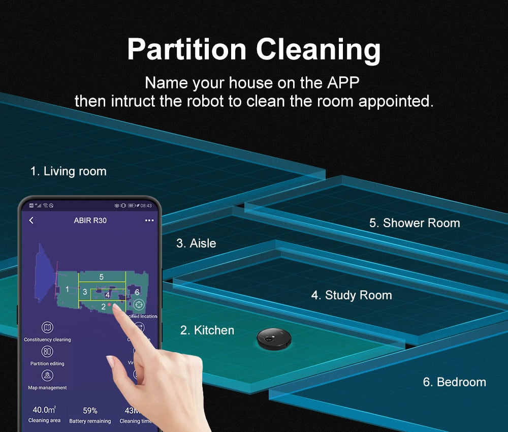 ABIR R30 Robot Vacuum Cleaner