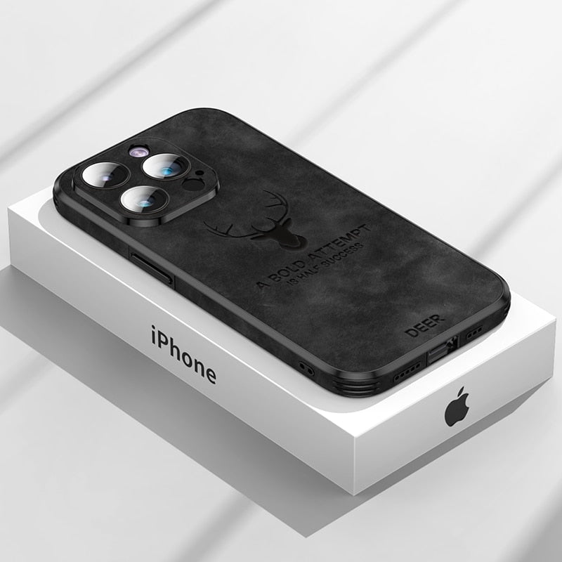 Luxury Sheepskin Leather Phone Case for iPhone