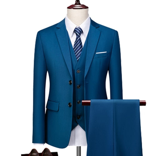 YIKUO Luxury 3 Piece Suit