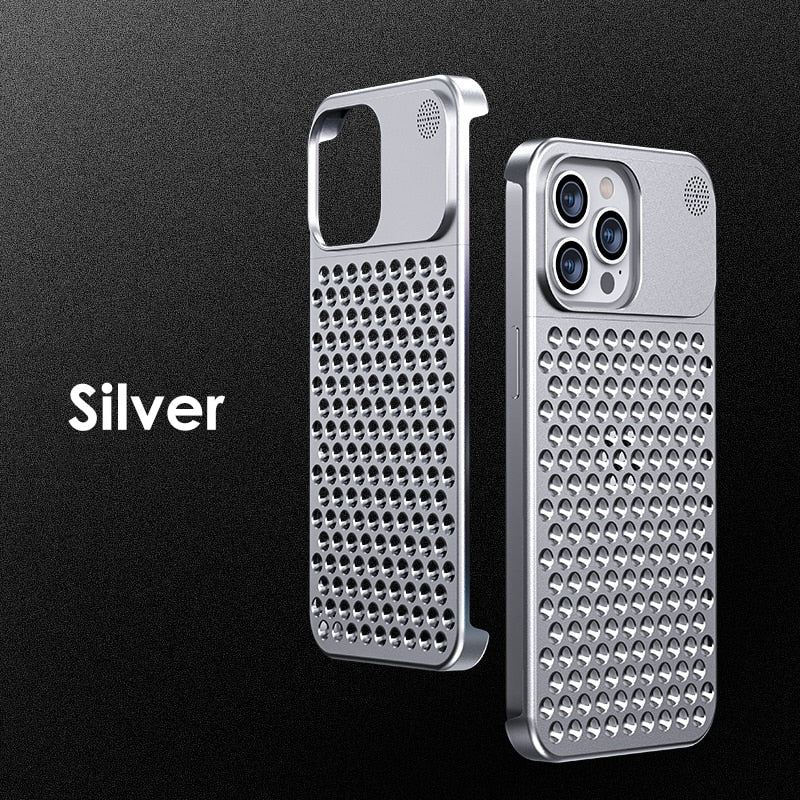 Luxury Metal Cooling Phone Case For iPhone