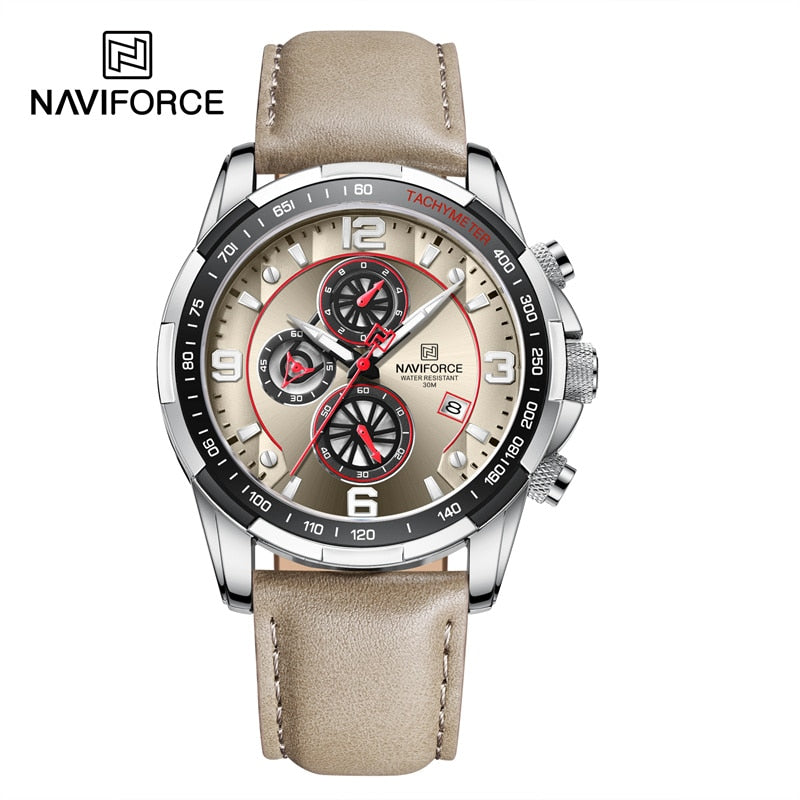 NAVIFORCE Waterproof Leather Watch