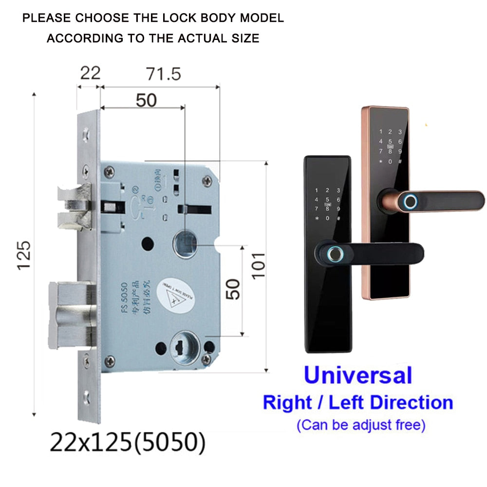AISUO Bluetooth Fingerprint Smart Door Lock