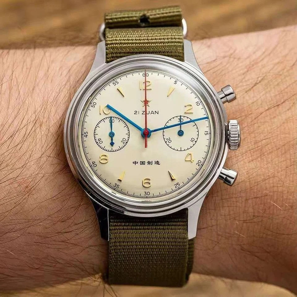 RED STAR 38mm Men's Chronograph Watch