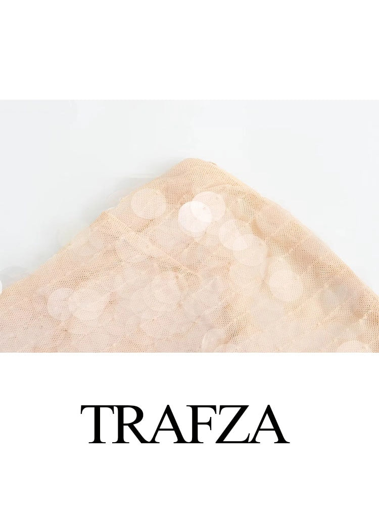 TRAFZA Elegant Halter Dress