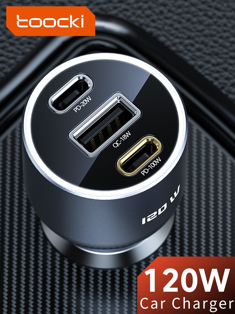 Toocki 120W Type C Car Charger