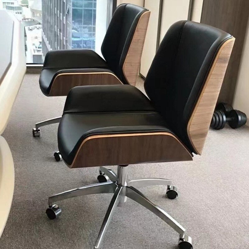 Mid-Back Bentwood Office Chair