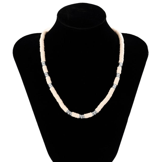 Black/White Soft Clay Bead Choker