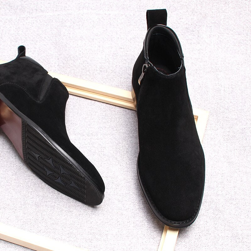 Suede Leather Ankle Boots