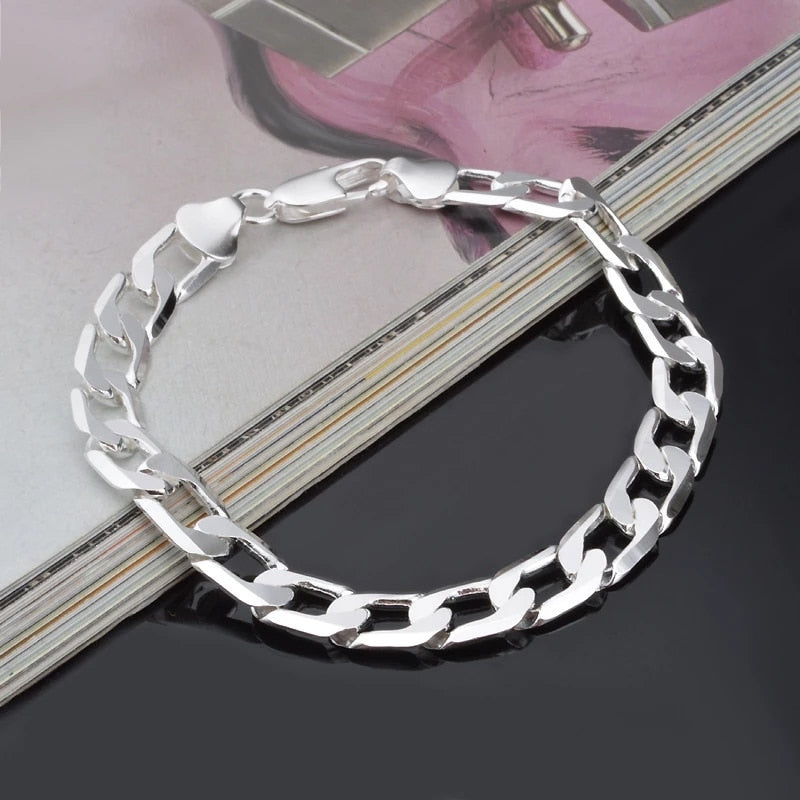Sideways Silver Bracelet