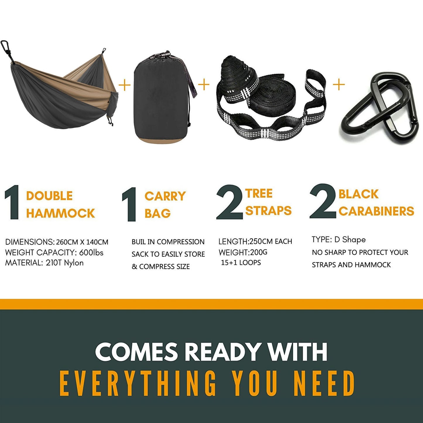 Solid Color Parachute Hammock