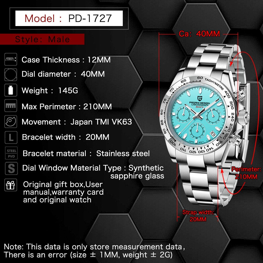 PAGANI Bezel Quartz Wristwatch