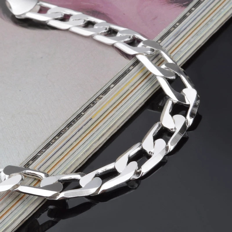 Sideways Silver Bracelet