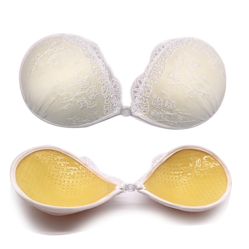 White Strapless Lace Bra