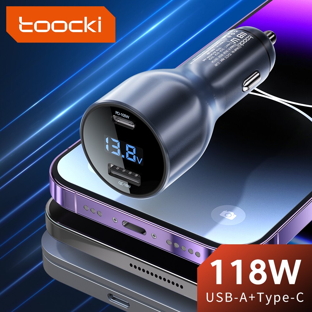 Toocki 120W Type C Car Charger