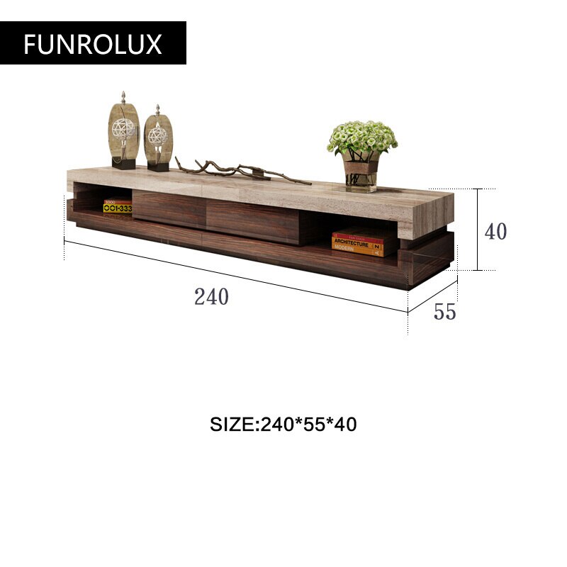FUNROLUX Marble TV Cabinet