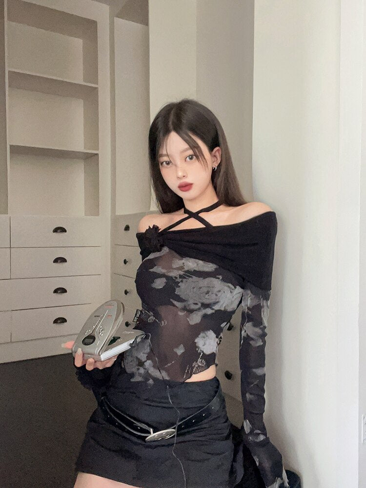 Tonngirls Tie Dye Mesh Top