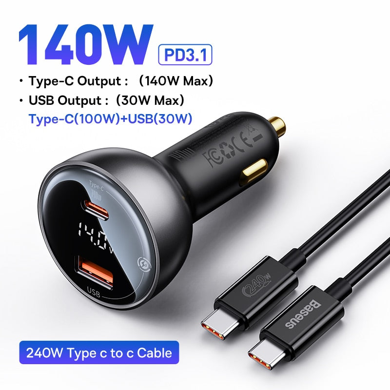 Baseus 140W PD3.1 Car Charger