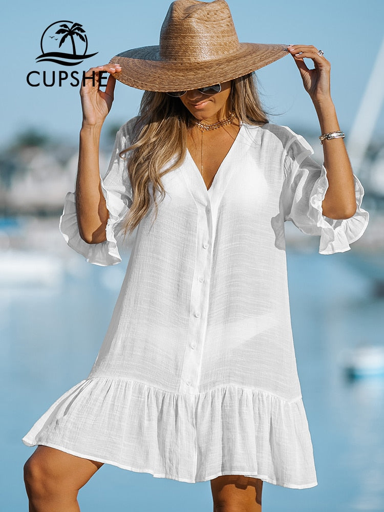 Button-Front Coverup