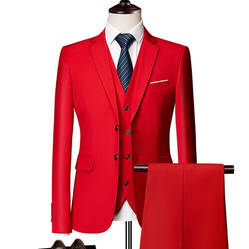 YIKUO Luxury 3 Piece Suit