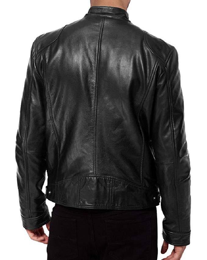 Faux Leather Aviator Jacket
