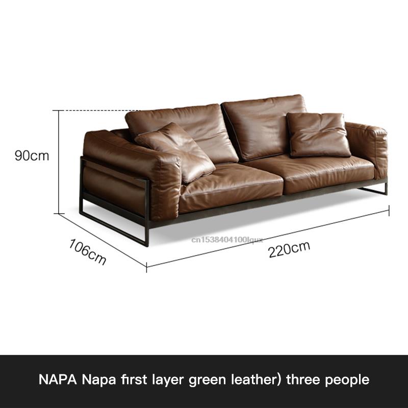 MAVISUN Italian Style Leather Couch