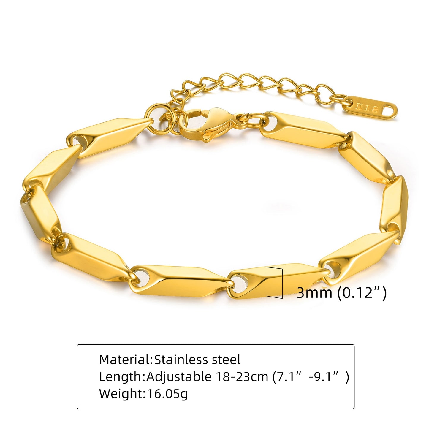 HIYEE Bar Link Thai Bracelet