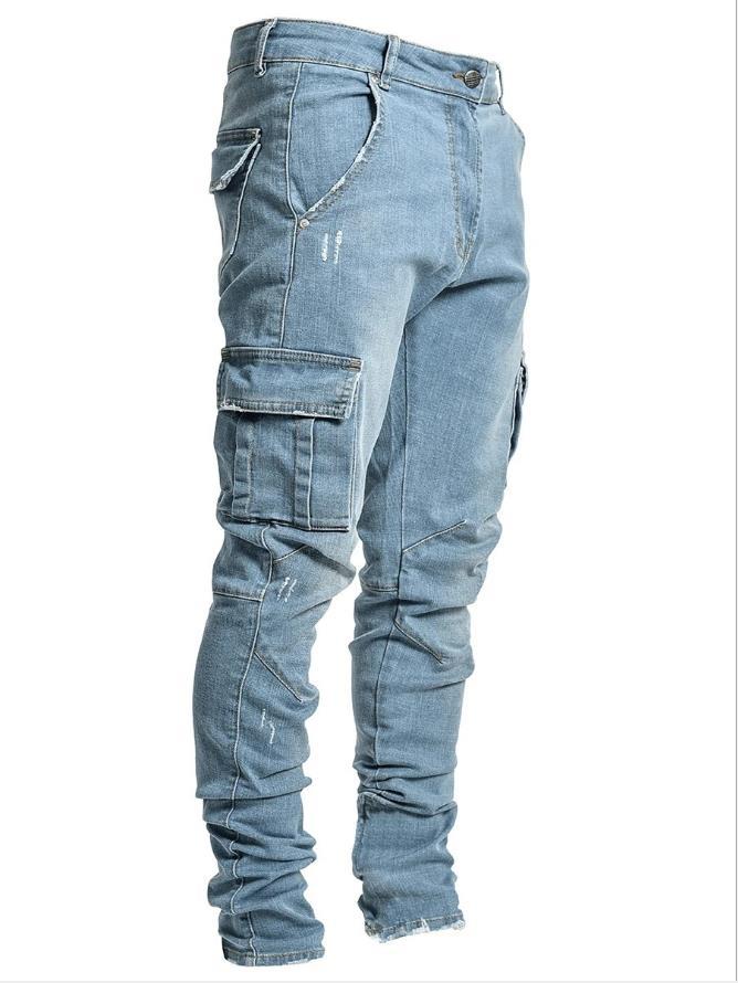 Denim Cargo Pants